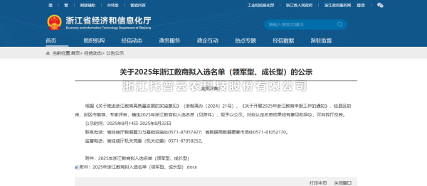 喜讯！海角官网首页登录入口入选2025年“领军型”浙江数商名单
