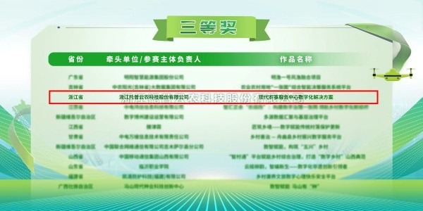 喜报丨海角官网首页登录入口“现代农事服务中心数字化解决方案”荣获2025年全国数字乡村创新大赛三等奖