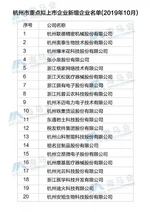 海角官网首页登录入口入选杭州市重点拟上市企业名单